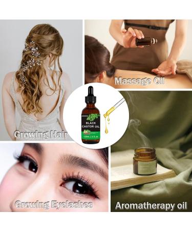 Organic Black Castor Oil 120ml - Cold Pressed Unrefined for Hair Eyelash & Skin Care - Moisturizing & Growth - Buy Online on GoSupps.com