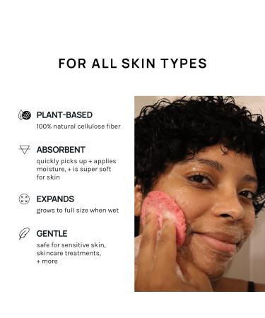 AOA Studio 50-Count Compressed Facial Sponges - 100% Natural Spa Sponges for Cleansing and Exfoliating (Pink, Pack of 50) - Buy Online on GoSupps.com