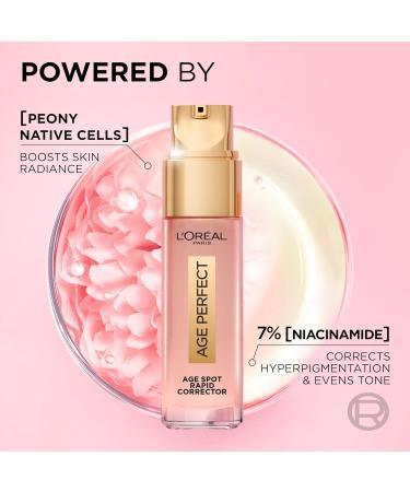 L'Oreal Paris Age Perfect Golden Age Rapid Spot Corrector for Mature Skin Niacinamide and Exclusive Peony Native Cells Reduces Appearance of Dark Spots 50ml - Buy Online on GoSupps.com