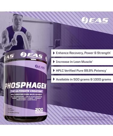 EAS Phosphagen Ultimate Creatine Powder | Power, Strength, Muscle Size, & Cell Volumization | Pure 99.9% Potency | 100 Servings (Unflavored) 1.1 Pound (Pack of 1) - Buy Online on GoSupps.com