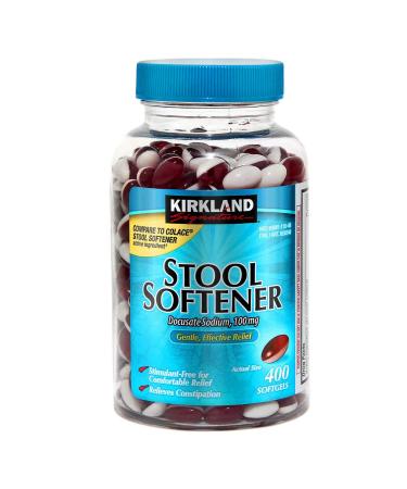 Kirkland Signature Stool Softener Docusate Sodium 100 Mg 800 Softgels/2Bottle
