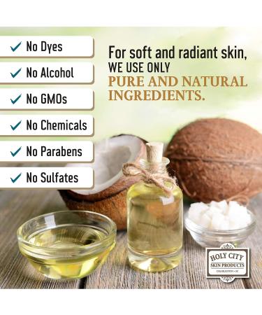 HOLY CITY SKIN PRODUCTS Exfoliating Body Scrub - Pure Dead Sea Salt Scrub for Hands and Body 16 fl oz Hydrating Moisturizing Skin Care for Body Acne Wrinkles (Coconut) - Buy Online on GoSupps.com