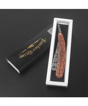 Professional Straight Edge Razor with 10 Blades | Wooden Handle & Premium Stainless Steel | Ideal for Men s Salon & Home Grooming - Buy Online on GoSupps.com