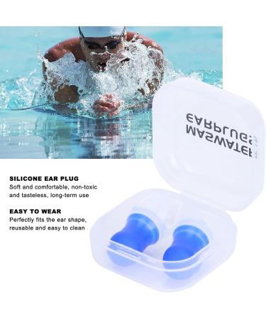 2Pcs Reusable Noise Reducing Ear Plugs - Waterproof Silicone Ear Protection (Blue Large) - Multi Mode Earplugs with PP Box for International Shipping - Buy Online on GoSupps.com