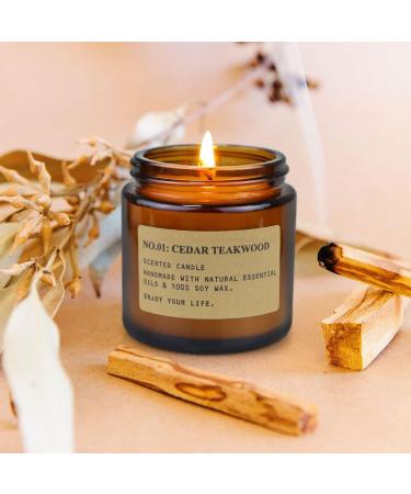 8-Piece Aromatherapy Candle Set - Soy Wax Fragrance Candles in Glass | Rose Teak Amber Mint & Grapefruit - Perfect for Room Fragrance Gifts and Celebrations - Buy Online on GoSupps.com