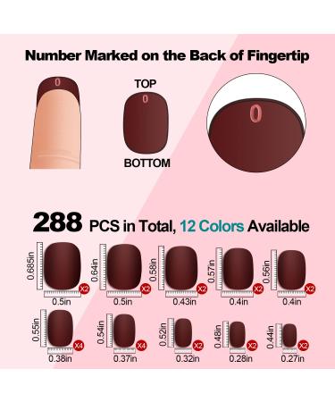 288PCS Matte Short Square False Press On Nails Pack #1 - Solid Color Acrylic Squoval Nail Tip Kit with Stickers, Tabs, Prep Pads, Nail File, Cuticle Stick | 01-12SJZJP Pack 1 - Buy Online on GoSupps.com