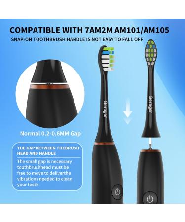 10 Pack Replacement Heads for 7AM2M AM101/AM105 Electric Toothbrush - Soft Brush Bristles Durable & Compatible - Buy Now - Buy Online on GoSupps.com