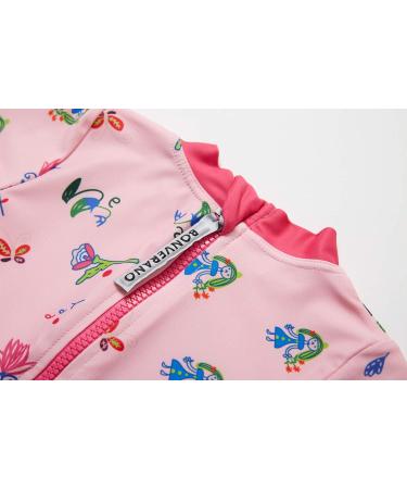 BONVERANO Baby Girls Swimsuit | Long Sleeve One Piece Swimwear UPF 50+ | 6-9 Months Pink - Buy Online on GoSupps.com