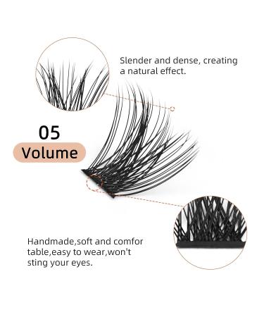 D Curl 16mm Lash Clusters - 72 Pcs DIY Eyelash Extensions | Professional Makeup for Self-application - Volume Style D 16, Reusable - Buy Online on GoSupps.com