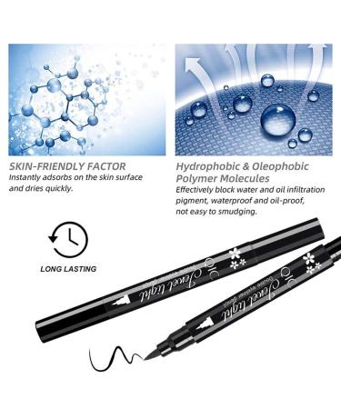 Go Ho Black Liquid Eyeliner Stamp for Cat Eyes - Waterproof, Long-lasting, Smudge-proof Wingliner - 1 PC - Buy Online on GoSupps.com