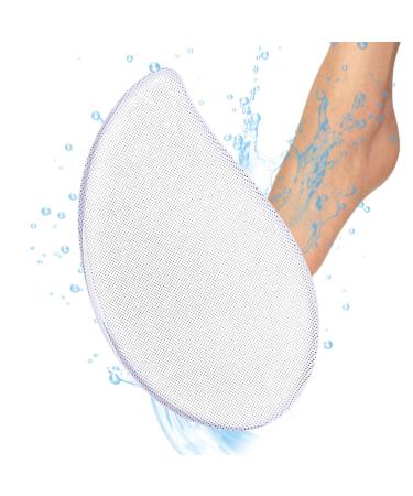 Heel Scrubber - Clear Foot File Glass Foot File Pedicure Helper in-Shower Foot Scrubber Dead Skin Remover for Soft Feet Big Magatama