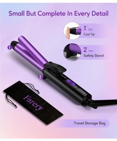 Travel Size Curling Iron - Dual Voltage Mini Curler for Short Hair | 3/4 Inch Ceramic Hair Curler with Keratin & Argan Oil | Ideal Travel Hair Styling Tool - Buy Online on GoSupps.com