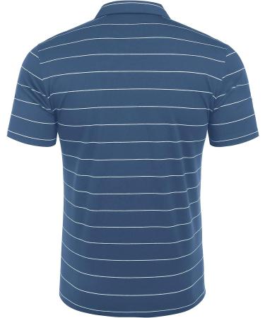 COOFANDY Men's Striped Golf Polo Shirt - Royal Blue Large - Buy Online on GoSupps.com