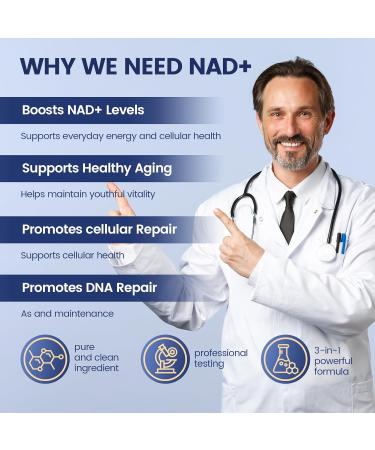 Nad Liquid Supplement 1500mg, Extra Strength NAD+ whit Nicotinamide Riboside Hydrogen Malate, Quercent Phytosome, Resveratrol, PQQ, Anti-Aging, Energy, Focus for Men & Women, 30 Pack, Berry Flavor - Buy Online on GoSupps.com
