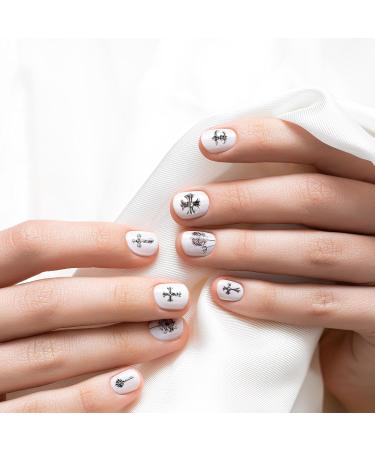 Zykort 160 PC 3D Cross Nail Charms - Silver Punk Metal Decorations for DIY Gothic Manicure - Buy Online on GoSupps.com