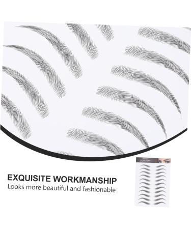 NOLITOY 36 Sheets Waterproof Eyebrow Stickers Makeup Tools Fake Eyebrows for Women Temporary Brow Tattoos 3d 1 count (Pack of 1) Blackx3pcs - Buy Online on GoSupps.com