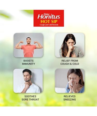 Honitus Hot Sip: 100% Ayurvedic Kadha | Provides Instant Relief from Cough and Cold (4gm*Pack of 30 Sachets) Pack 450 Sachets - Buy Online on GoSupps.com