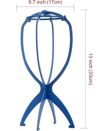 XCZYN Portable Wig Stand Holder - Collapsible & Durable for Multiple Wigs | Women s Travel Wig Drying Display Tool - Dark Blue (1 Pc) - Buy Online on GoSupps.com