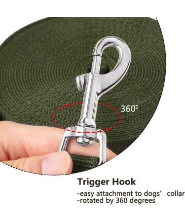 Happy Hachi 20m Dog Tow Line - Durable Nylon Leash for All Sizes | Weatherproof Training Leash with D-Carabiner & Grip Cushion - Ideal for Small & Large Dogs (Green) - Buy Online on GoSupps.com