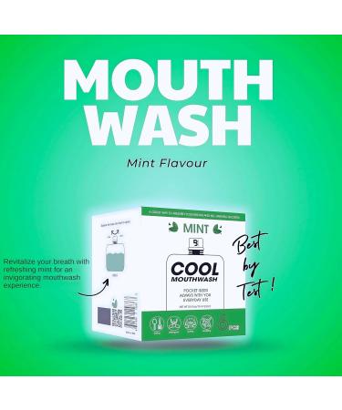 Best by Test Cool Mint Travel Size Mouthwash | Alcohol-Free Dentist-Formulated Sachets for Fresh Breath On-the-Go | Pack of 6 - Eco-Friendly Design - Buy Online on GoSupps.com