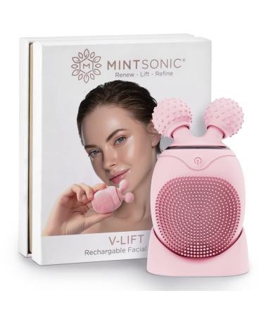 Sonic Facial Cleansing Brush 3-in-1 Face Cleansing Brush Facial Roller Face Massager for Women & Men - Soft Silicone Electric Face Scrubber Lymphatic Drainage Massager Double Chin Reducer by MINTSONIC