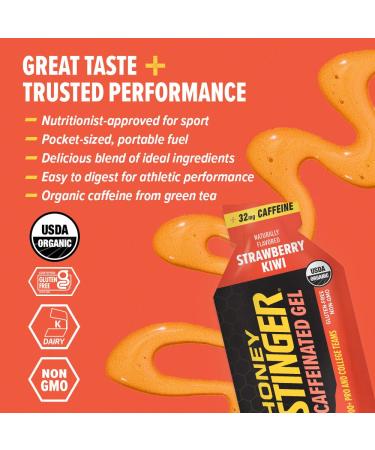 Honey Stinger Organic Strawberry Kiwi Energy Gel Caffeinated & Gluten Free for Exercise Running and Performance Sports Nutrition for Home & Gym Pre and Mid Workout 12 Pack 13.2 Ounce Strawberry Kiwi 1.1 Ounce (Pack o  - Buy Online on GoSupps.com