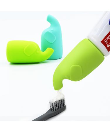 Creative Elephant Toothpaste Squeezer Food Grade Silicone Works with Other Soft Tube Products and is Compatible with Most Toothpaste Brands.