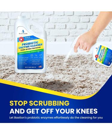 Probiotic Enzyme Cleaner - Professional Strength Stain & Odor Remover - One Gallon Natural Bio-Enzymatic Formula - No Rinse Dye Free - 128 Fl Oz - Buy Online on GoSupps.com