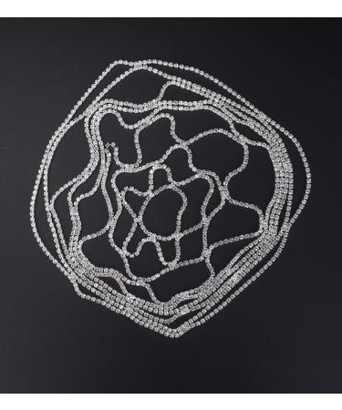 Denifery 1920s Rhinestones Flapper Cap - Sparkly Cleopatra Headpiece for Gatsby Party (Silver) - Buy Online on GoSupps.com