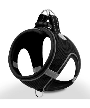 Joyal dog harness reflective soft padded dog dishes air-mesh breathable breast dishes for medium-sized dogs XL black XL breast: 55-61cm black