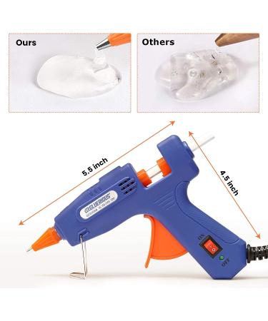 Gluerious Mini Hot Glue Gun with 30 Glue Sticks - 20W Blue | Perfect for Crafts, DIY, Arts, Home Repairs - Buy Online on GoSupps.com