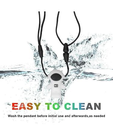 Gentle Silicone Baby Chew Pendant Necklace for Toddlers - Odor Free and Anxiety Reducing - White - Buy Online on GoSupps.com