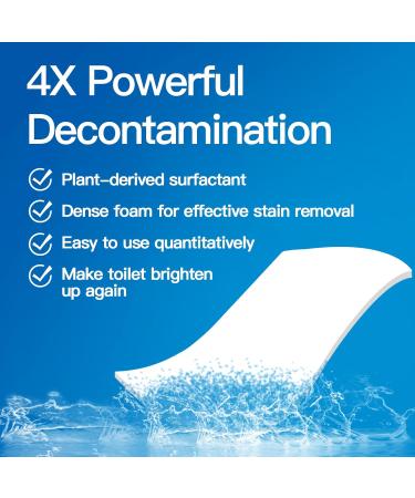 Eco-Friendly Toilet Cleaner Strips | 120 Quick Foaming Sheets - Biodegradable Plastic-Free Ocean Dew Scent - Buy Online on GoSupps.com