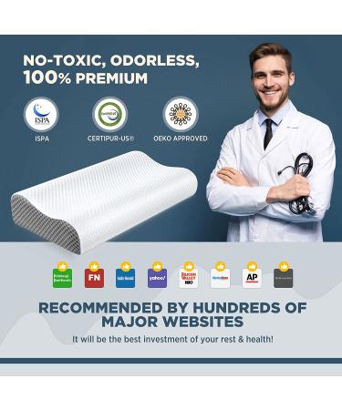 Osteo Adjustable Memory Foam Pillow for Pain Relief - Orthopedic Contour Pillow for Sleeping - Dark Grey (Firm) 23.6 inches - Buy Online on GoSupps.com