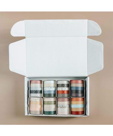 Knaid 40 Rolls Slim Washi Tape Gift Box Set - Decorative Paper Tapes for Scrapbooking & DIY Crafts - 10mm Wide - Ideal for Bullet Journals & Planners (Minimalist Design) - Buy Online on GoSupps.com
