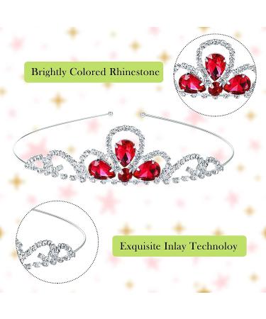 Haull 16-Piece Girls Crystal Tiara Rhinestone Crown Set - Princess Headband for Birthday Parties and Hair Styling - Buy Online on GoSupps.com