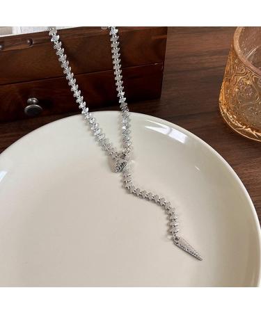 KUAIYIJU Trendy Snake Pendant Necklace | Stylish Gothic Choker Jewelry for Girls & Women - Silver Drop Chain - Buy Online on GoSupps.com