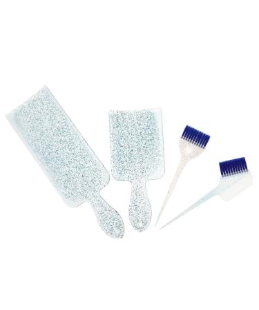 Homoyoyo Tableau de Coloration Capillaire Pinceau et Applicateur Bleu pour Cheveux Longs et pais Usage Salon et Domicile Outil de Teinture Professionnel