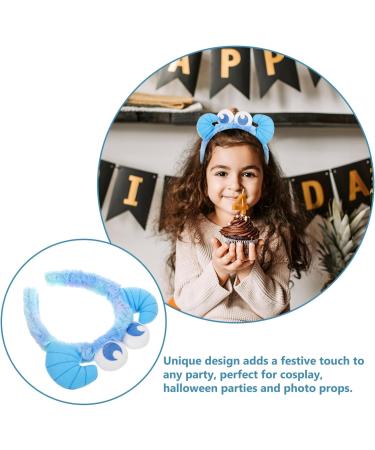 minkissy Horn Headband Plush Ox Horn Headband Cute Funny Headwear Cartoon Animal Horn Hair Hoop with Eyes Hairband for Halloween Dress Up Headbands - Buy Online on GoSupps.com