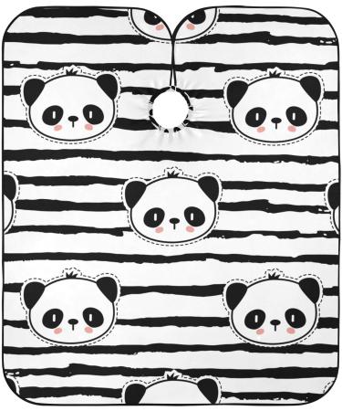 Shop Waterproof Barber Cape - Panda Bear & Cheetah Haircut Bib | Unisex Hair Cutting Cape for Men - Buy Online on GoSupps.com