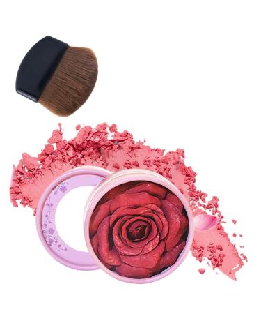 10ml Blush Powder 3D Rose Petal Design Buildable Color Powder | Makeup Product for Soft Cheeks Professional Blush for Business Travel Home