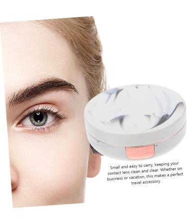 HOMSFOU White Travel Contact Lens Case - Durable Plastic Storage Box - Ideal for Household Use - Buy Online on GoSupps.com
