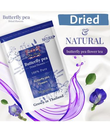Hida Beauty Butterfly pea Flowers 50g Floral Flora for Gift Premium Clitoria Ternatea Dried whole flowers Wonderful Beautiful Color Tea - Buy Online on GoSupps.com