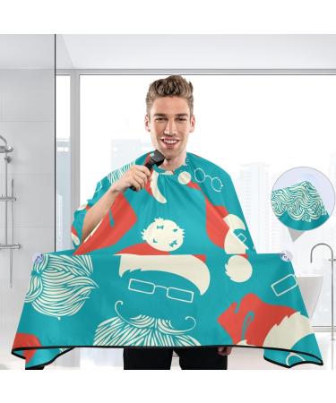 Waterproof Barber Cape - Santa Hats Moustaches Beards & Cheetah Design Hair Cutting Bib for Men & Women | International Shipping - Buy Online on GoSupps.com