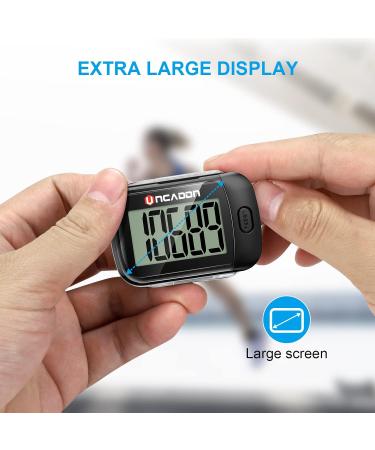 Waterproof 3D Pedometer - Accurate Step Tracker for Walking - Large Display - Clip & Lanyard - Men, Women, Kids - Buy Online on GoSupps.com