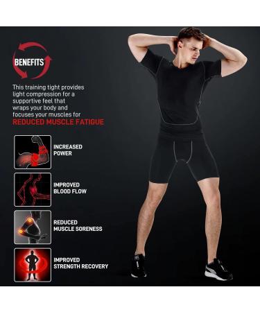 Tesuwel Men's Compression Pants - Cool Dry Athletic Tights for Gym & Running | Black, Small (1 or 2 Pack) - Buy Online on GoSupps.com