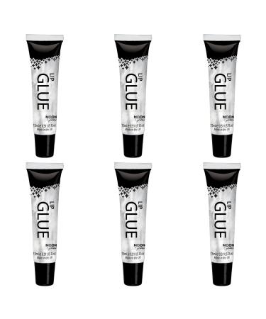 Glitzer lip adhesive from Moon Glitter - suitable for use with all glitter including fine piece holographic dazzling and organic set with 6