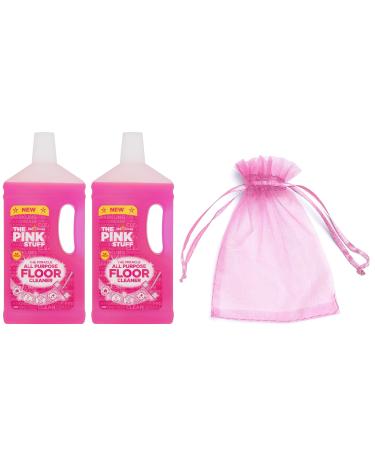 The Pink Stuff The Miracle All Purpose Floor Cleaner 2Pk x 1L + Our Gift for You: Organza Bag Size: 9 x 7 x 0.1cm