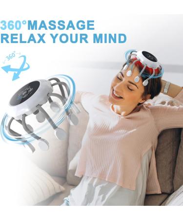 Buy Electric Head Massage Spider with Bluetooth & Red Light | 5 Vibration Modes for Headache Relief & Deep Sleep - Buy Online on GoSupps.com