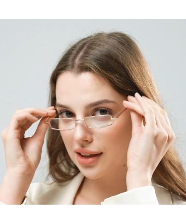Hubeye 3 Pairs Metal Reading Glasses - Compact Light Classic Design with Spring Hinges & Etui - Available in Black Gold Silver - 1.00 Diopters - Buy Online on GoSupps.com